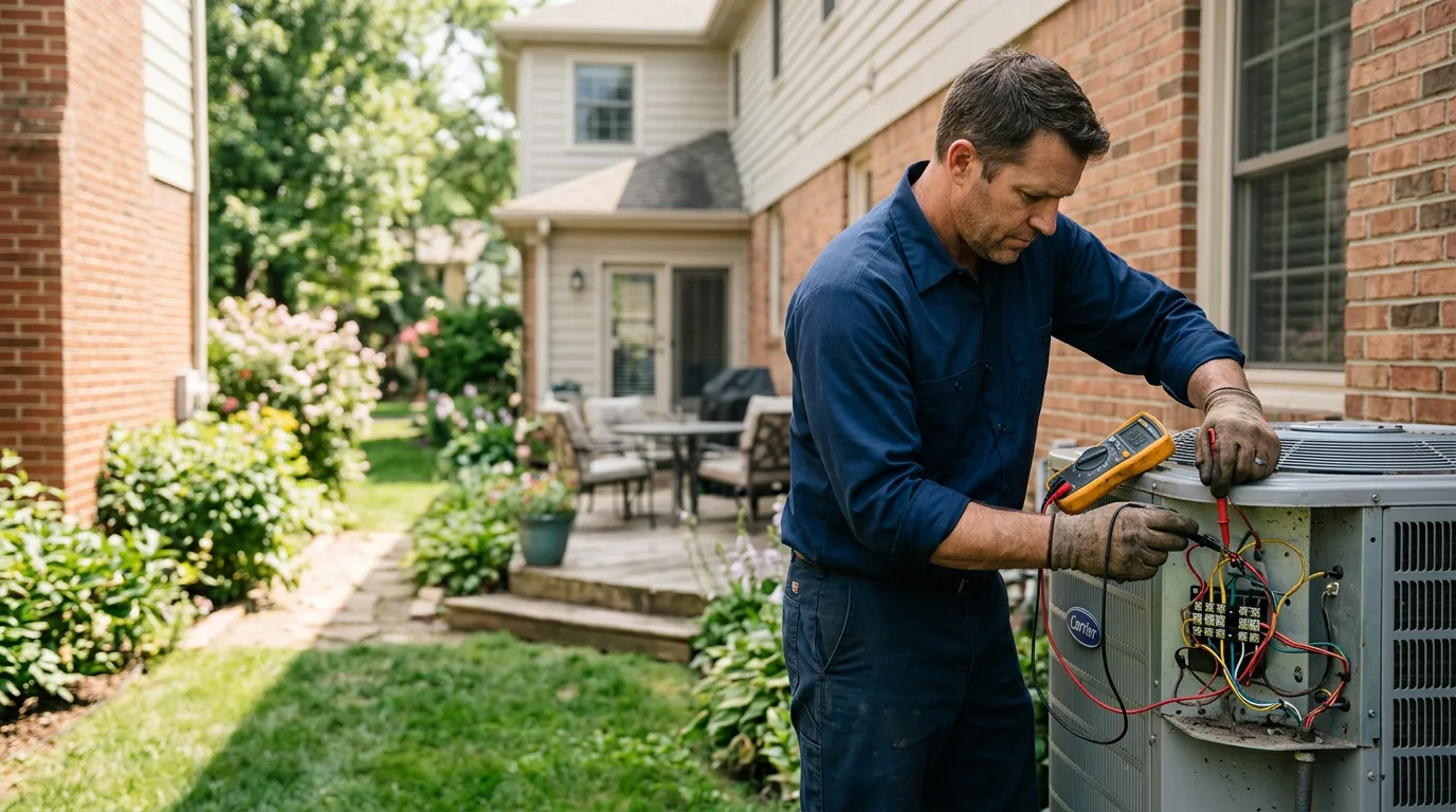 HVAC technician working near Sutersville, PA